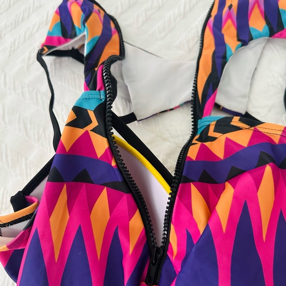 African Tribal Aztec One Piece Swimsuit XL - Picture 8 of 9